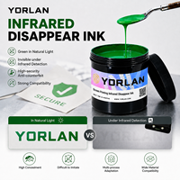 Encre de Sérigraphie Infrarouge Yorlan Haute Qualité, à Base de Solvant, Verte Transparente 850nm, Anti-Contrefaçon pour la Sécurité