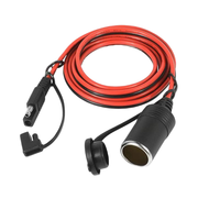 Cable Adaptador SAE a Encendedor de Cigarrillos Hembra de 24V 20A y 1.5M para Motocicleta, Venta al Por Mayor LanLin