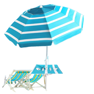 Paraguas de playa resistente de 6,56 pies, poste inclinable portátil de 5,9 pies de diámetro, UV 50 +, resistente a la arena y al viento, bases de sombrillas de <span class=keywords><strong>Patio</strong></span> a rayas - Product Image 3