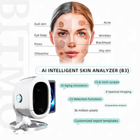 Analyseur de peau numérique intelligent AI avec diagnostic précis, 23 indicateurs, imagerie 36 mégapixels et analyse faciale