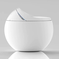 Inodoro Inteligente con Forma de Huevo, Tanque Integrado, Sin Límite de Presión de Agua, Control por Voz, Descarga Automática, Descarga en Caso de Corte de Energía, para Apartamento