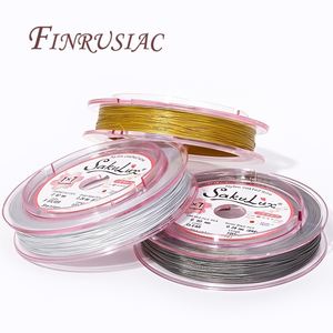 Filo in acciaio inossidabile resistente da 0.3-0.5mm per perline placcato in oro 18K per la creazione di gioielli a coda di tigre accessori - Product Image 2