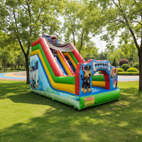 Toboggan gonflable commercial en PVC à thème chien, directement de l'usine, pour enfants et adultes, personnalisable pour les locations de fêtes en extérieur