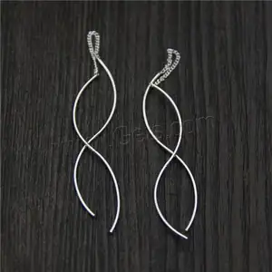 Bijoux en gros de chine, boucles d'oreilles en fil d'argent sterling 925 pour femme 1173326