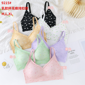 Reggiseno senza fili senza soluzione di continuità di grandi dimensioni in lattice fibbia superiore senza traccia con fibbia posteriore in seta di ghiaccio avvolti senza tracce petto <span class=keywords><strong>donna</strong></span> stampa reggiseno - Product Image 2