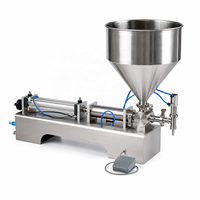 Machine de remplissage pneumatique semi-automatique de table pour liquides, pâtes, crèmes, miel, sauces, cosmétiques et emballages alimentaires