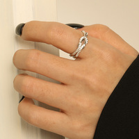 Vente en gros de bague d'amitié d'amour romantique en argent s925 de luxe léger