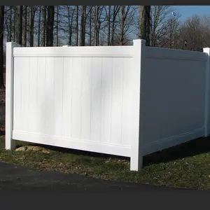 White Fence Panel 6 * 8 Feet White Vinyl Pvc Privacy Fence Panel For Garden