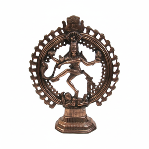 Statue en aluminium Statues religieuses antiques de Natraj Statue de dieu en aluminium fini cuivre pour cadeaux Article à vendre au prix de gros - Product Image 1