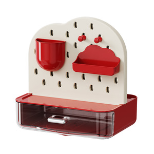 Boîte de <span class=keywords><strong>rangement</strong></span> de <span class=keywords><strong>bureau</strong></span> en PP avec trous, motif dessin animé mignon et amusant, organiseur de papeterie pour étudiants, <span class=keywords><strong>tiroir</strong></span> de <span class=keywords><strong>bureau</strong></span>, porte-stylos - Product Image 5