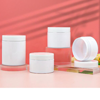 Pots en plastique de 2oz, 6oz, 1 oz, Pot de maquillage avec couvercles blancs et ronds, anti-fuite