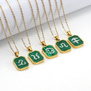 Gioielli da donna delicati senza appannamento placcato oro 18 carati 12 collane con ciondolo rettangolare con segno zodiacale oroscopo astrologia con <span class=keywords><strong>mappa</strong></span> a stella - Product Image 2