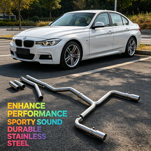 Sistema de Escape Catback de Alto Rendimiento para <span class=keywords><strong>BMW</strong></span> Serie 3 F30 320i <span class=keywords><strong>328i</strong></span> 2012-2015 N20 2.0T, Acero Inoxidable 304, Tubos de Escape, Piezas de Tuning - Product Image 1