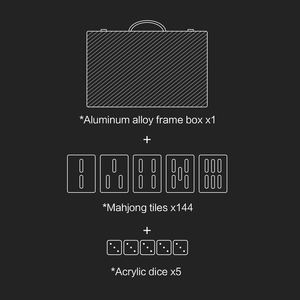 ألعاب مائدة صينية طقم ماهجونج عالي الجودة متين صندوق ألومنيوم محمول طقم ماهجونج - Product Image 4