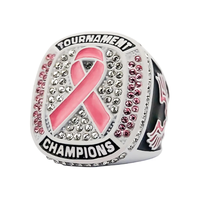 Bague de championnat personnalisée à signification spéciale, en alliage, peut être portée par les hommes, les femmes et tous les âges