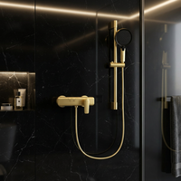 Système de douche apparent Weihao en nickel brossé, kit mitigeur mural en laiton, ensemble de douche 3 fonctions à touches piano pour salle de bain