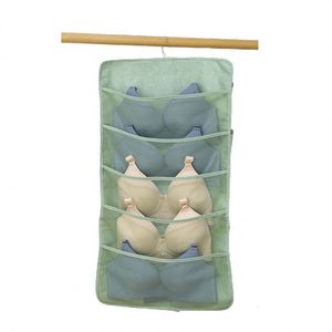 Nuevo organizador de ropa interior colgante de tela para pared, diseño clásico con gancho, cuatro niveles, tela duradera para baño y armario - Product Image 1