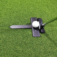 SwingPerfect Golf Outil d'alignement de putting en forme de T miniature en fibre de carbone, ambidextre, à flexion rigide, rotatif, pour entraînement de visée carrée