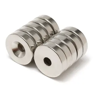 N52钕圆形磁铁带孔高品质超强磁铁磁性材料钕铁硼批发定制尺寸