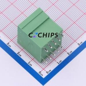 DB2EVH-3.81-2*5P-GN Plug-in Terminal Block Through hole,P=3.81mm Connector Board-to-Board / Socket - Closed 2x5P 3.81mm Green - Product Image 2