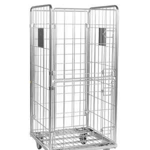 Conteneur métallique robuste personnalisable, grande <span class=keywords><strong>cage</strong></span> pliable pour chariot à roulettes pour le stockage, conçu par des professionnels - Product Image 1