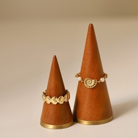 Nouvelle Arrivée Bague Ouverte en Or 18 Carats en Forme de Coquillage, Étanche et Ajustable, avec Chaîne à Maillons Escargot de Mer pour Filles