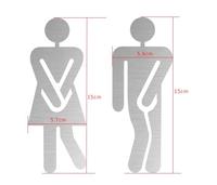 Zenewood Plaque adhésive en acier inoxydable pour porte de jardin, toilettes publiques et salle de lavage
