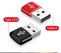 Adaptateur USB2.0 mâle vers Type C femelle de haute qualité, adaptateur USB3.1 USB-A 2.0, appareils OTG avec blindage tressé en stock