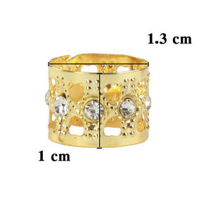 Verrous en aluminium doré et argenté, 50 pièces, perles dreadlock en métal, décoration de cheveux, perles de tresse, <span class=keywords><strong>bijoux</strong></span> - Product Image 4