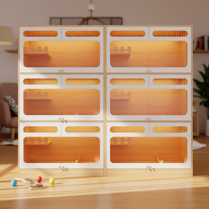 Casa de Madera de Alta Gama para Gatos con Jaula de Vidrio, Villa de Lujo para Gatos, Ideal para <span class=keywords><strong>Hoteles</strong></span>, Pensiones y Tiendas - Product Image 3