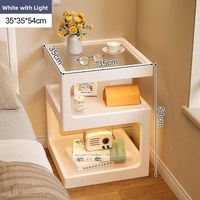 Table d'appoint et de chevet créative et moderne en pin massif avec 3 tiroirs, style luxe léger, sensation haut de gamme, petite table basse simple