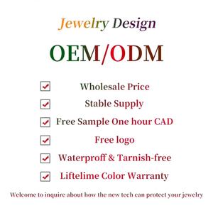 Joyería de Diseño de Fábrica, Lujosas Joyas de Acero Inoxidable para Novia, Estilo Coreano, Oro de 14k y 18k, Conjuntos de Joyería Personalizados de Moda para Mujeres y Hombres - Product Image 2