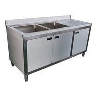 Évier de cuisine commercial fiable et économique en acier inoxydable avec revêtement autonettoyant, grande capacité, conception modulaire extensible