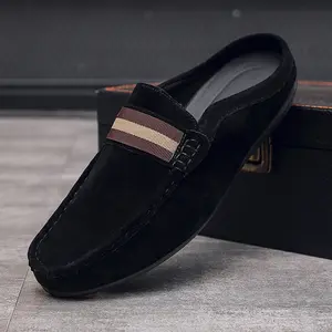 Lefu Schuhe Herren leichte Bohnen-Schuhe Sommer neuer Stil ein Schritt atmungsaktiv lässig halbe Stütze