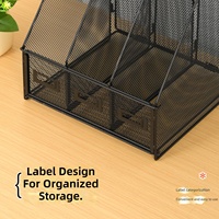 Estante Metálico Grande Yiyu W3003 con Tres Compartimentos, Clip para Notas y Diseño Desmontable - Reduce los Costos de Envío