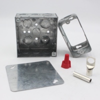   Boîtier de câblage profond 2-1/8'' en métal soudé carré 4/4, boîte de jonction électrique 52171 pour instruments
