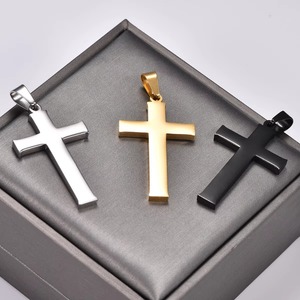 Collar con Colgante de Cruz Clásico de Acero Inoxidable para Hombre y Mujer, Joyería Religiosa Cristiana Minimalista con Cadena y Dijes de Fe - Product Image 3