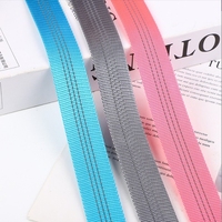 Vente en gros de sangle tubulaire en nylon réfléchissante tissée de 1 pouce pour chien laisse sacs chaussures-populaire gilet pour animaux de compagnie rubans enduits de PVC