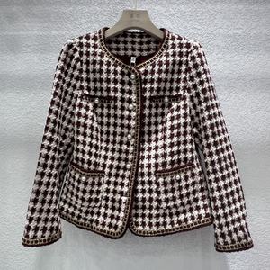 Nueva moda elegante señora chaqueta Mil Pájaros vestido a <span class=keywords><strong>cuadros</strong></span> <span class=keywords><strong>abrigo</strong></span> chaquetas abrigos para mujer - Product Image 2