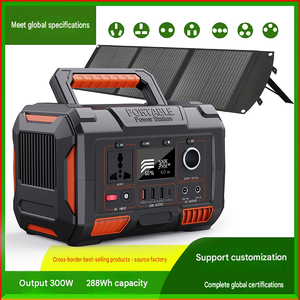 Station d'alimentation portable à onde sinusoïdale pure haute efficacité 300W, prend en charge la charge rapide pour la maison, le camping en plein air - Product Image 1