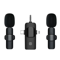 Microphone Lavalier Sans Fil Portable K15 3-en-1 Anti-Bruit pour Enregistrement et Diffusion en Direct - Meilleures Ventes