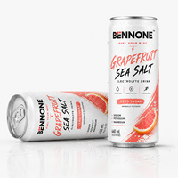Boisson Énergisante Halal Pamplemousse Citron Frisant aux Électrolytes et Taurine, Saveur Personnalisée, 330ml, en Canette