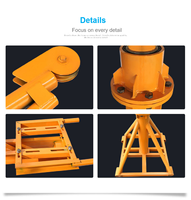 500kg fixe sur le toit balcon Portable Construction levage grue rotative légère