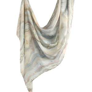 Voiles en modal et polyester tie-dye à la mode, turbans en gaze à l'aquarelle, foulards musulmans, printemps, doux, imprimés, hijab en coton à prix réduit - Product Image 5