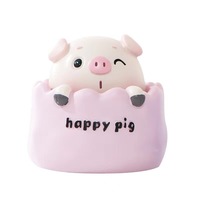 Bobblehead pig – décoration en résine, personnalité créative, décoration de voiture, décoration de gâteau d'anniversaire cuit