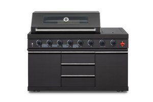Station de cuisson extérieure US Standard Villa BBQ <span class=keywords><strong>Grill</strong></span> Cabinet avec 8 brûleurs à gaz infrarouges, <span class=keywords><strong>wok</strong></span> latéral et 8 boutons LED multicolores - Product Image 2