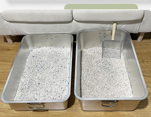 Neue Katzentoilette aus Edelstahl, Hohe Seiten Antihaft-Streuschale, Leicht zu reinigen und Rostfrei - Product Image 6