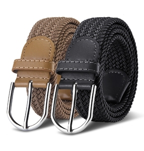 Tressé Stretch Casual Hommes <span class=keywords><strong>Ceinture</strong></span> Alliage Sans Poinçon Boucle Ardillon <span class=keywords><strong>Élastique</strong></span> Femmes Toile Tendance <span class=keywords><strong>Ceinture</strong></span> - Product Image 6