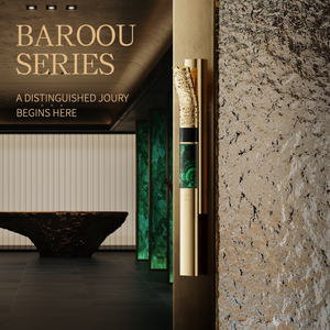 Kunci pintar kustom mewah baru 2025 | Seri Baroque B808 24K kristal berwarna emas kuningan kristal Malachite hijau buatan tangan Wi-Fi - Product Image 2