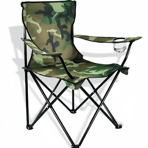 Chaise pliante portable en tissu Oxford avec sac de transport pour activités de plein air, camping, pêche, plage, fer forgé pour voyages et randonnées - Product Image 5